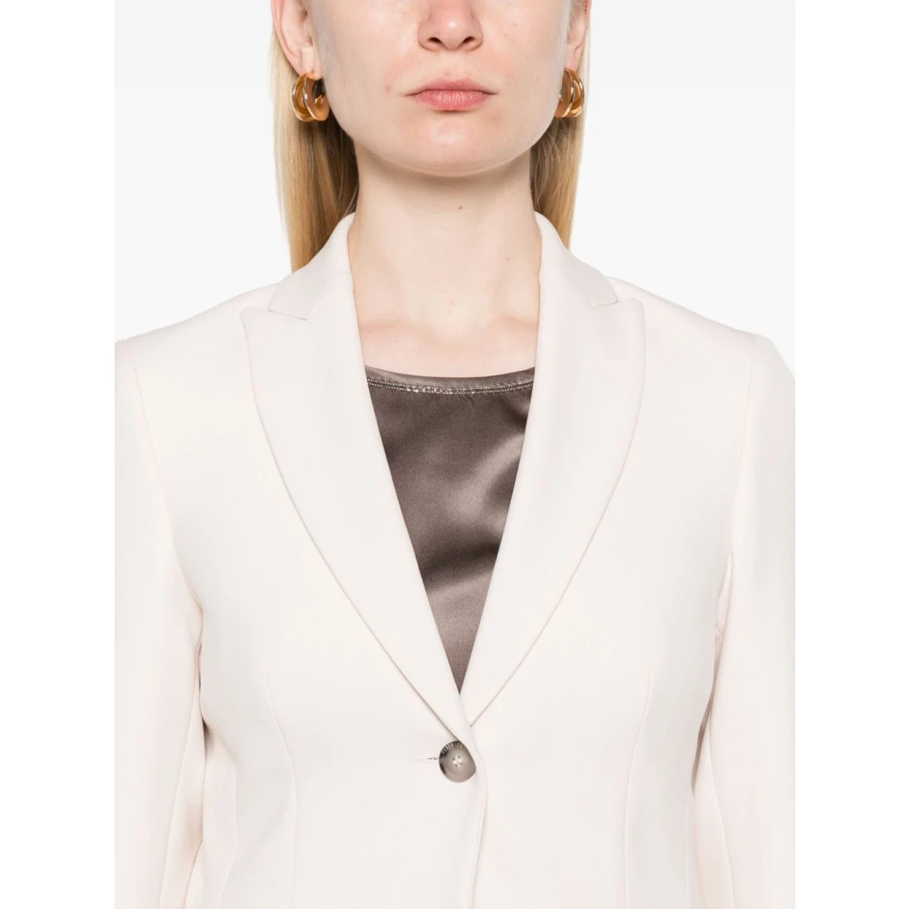 PESERICO Stijlvolle Jas 841C voor Vrouwen Beige Dames
