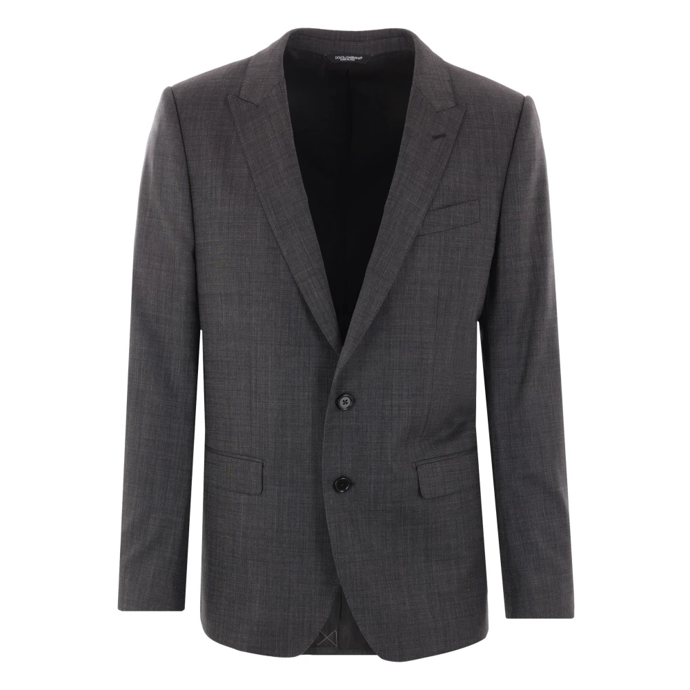 Dolce & Gabbana Grijze Jurken met Slim Fit Gray Heren