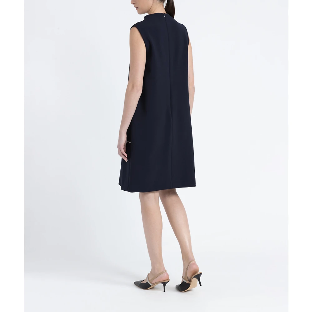 PESERICO A-lijn midi-jurk met Punto Luce Blue Dames