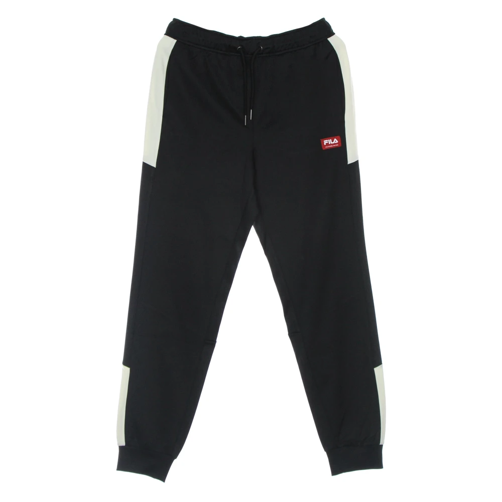 Fila Men's Black Sweatpants, M, Track Trousers Elastic Waist Cuff