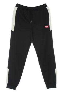 Svarta Track Pants Elastisk Midja Manschett