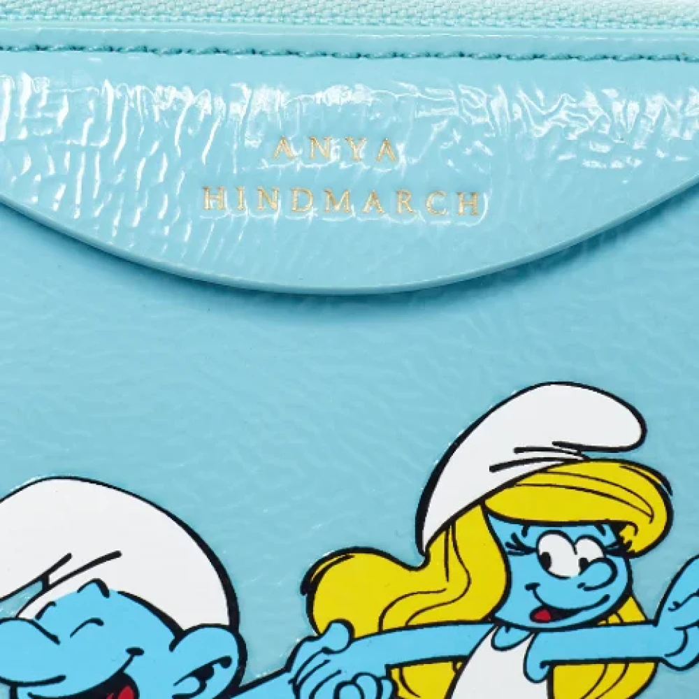 Anya Hindmarch Pre-owned Leather wallets Blue Dames