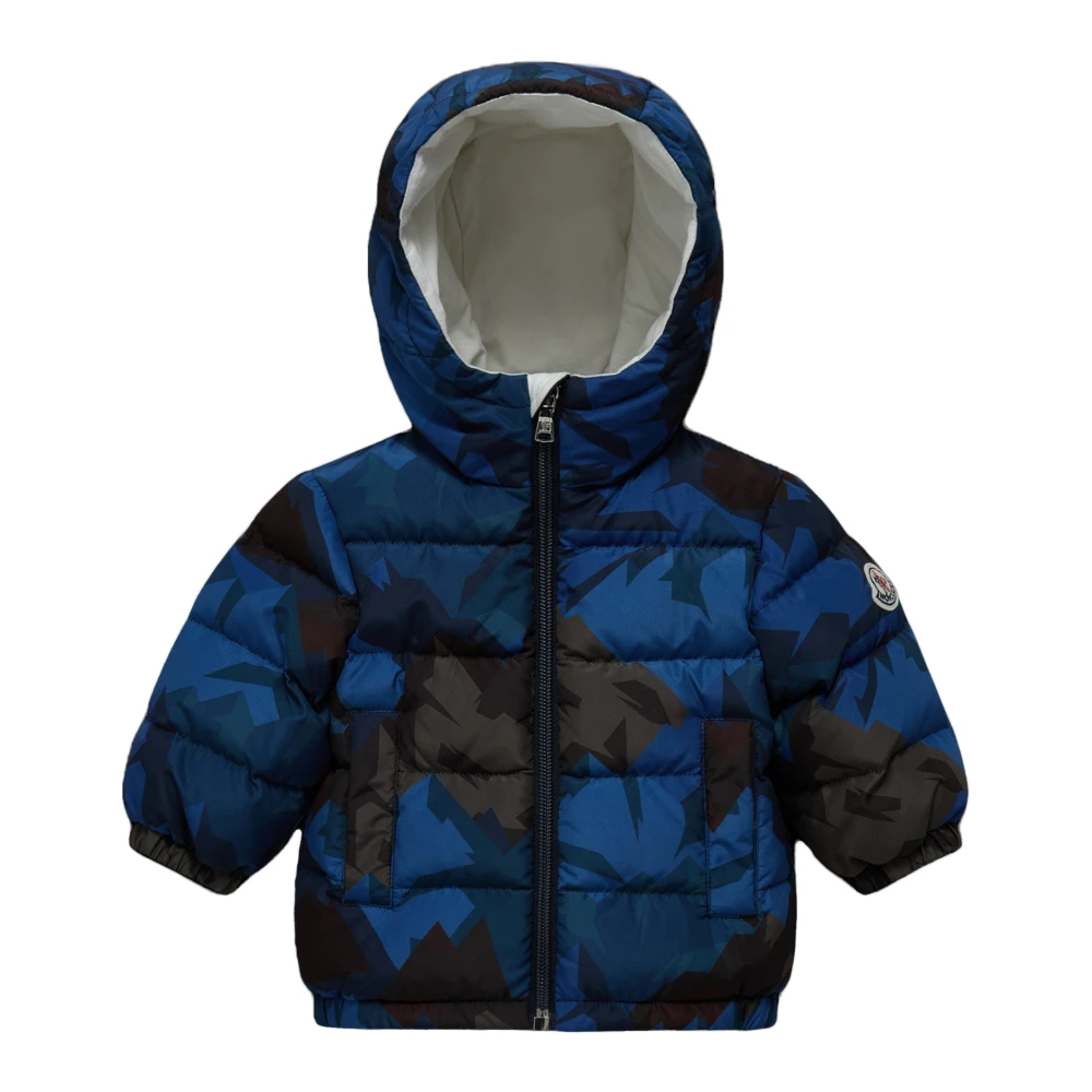 Moncler Camouflage Dunjacka för Barn Blue, Pojke