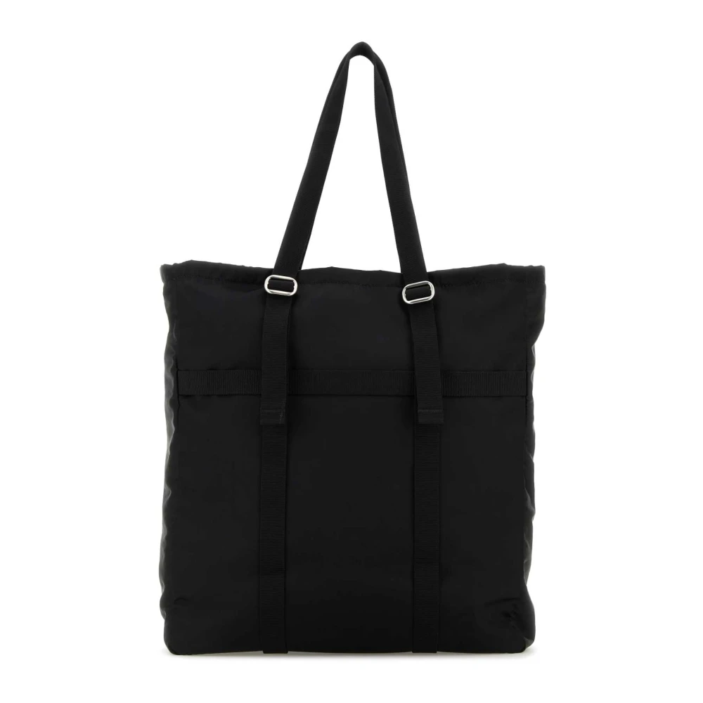 Jil Sander Stijlvolle Zwarte Stoffen Winkelmand Black Heren
