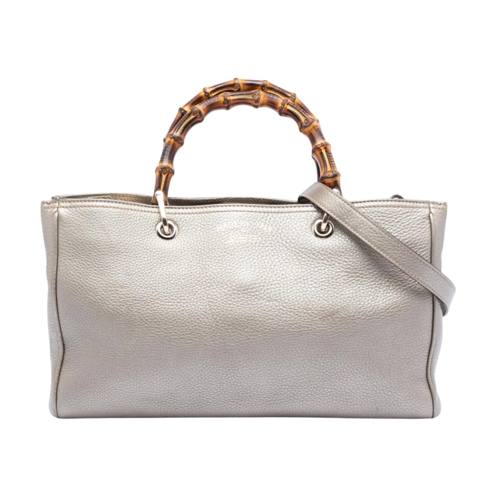 Gucci Vintage Women's Beige Vintage Handbags, One Size, Pre-Owned Leather Tote Bag