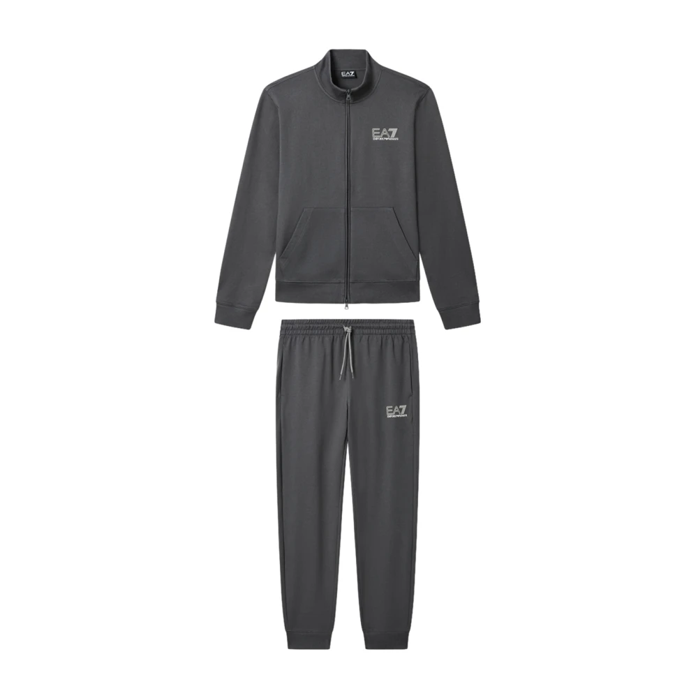 Emporio Armani Ea7 Men's Gray Jersey Tracksuit - Training - 2XL - Sport