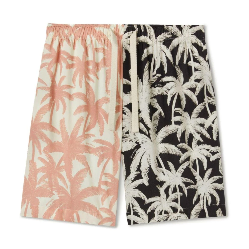 Palm Angels Herren Multicolor Palm Tree Print Track Shorts