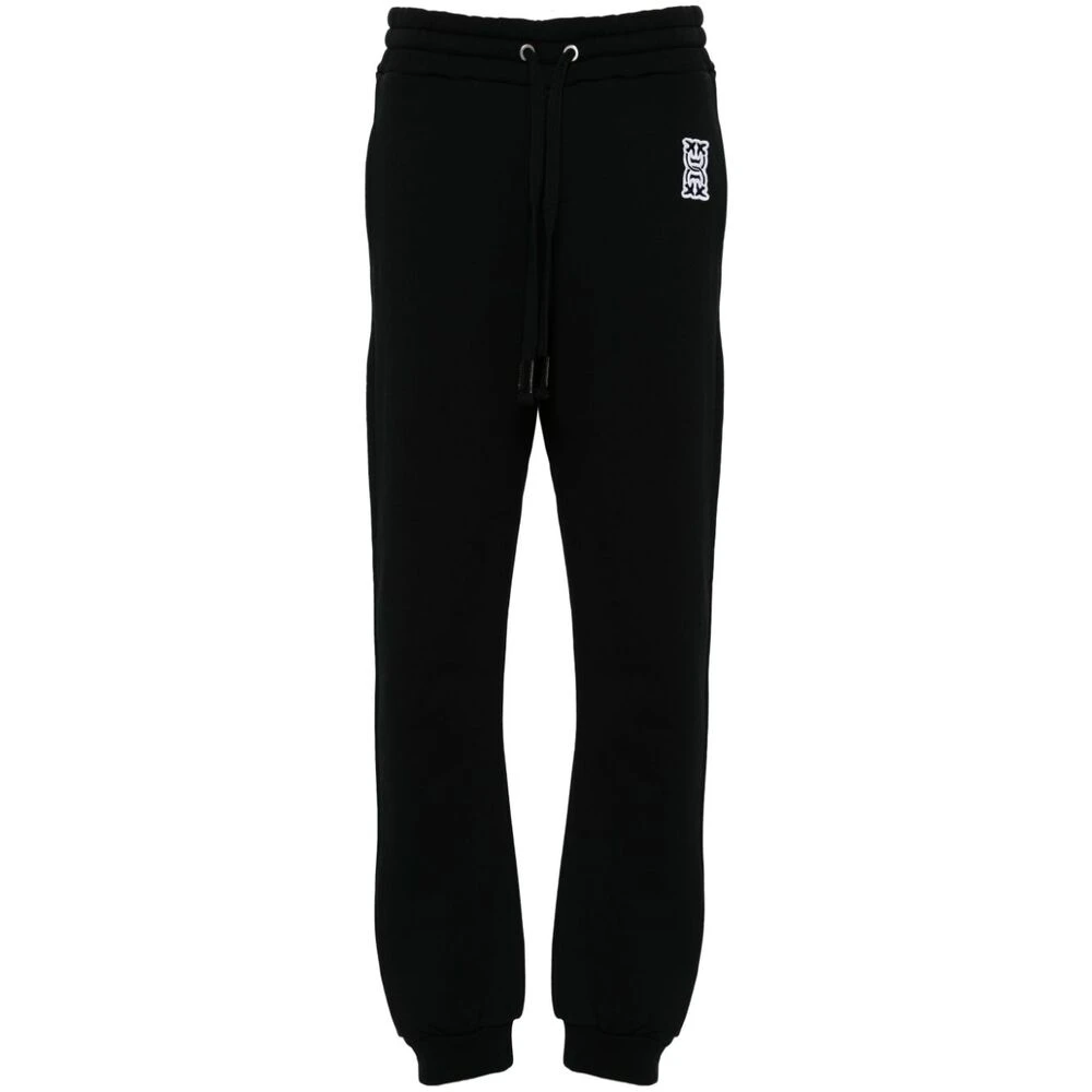 Pinko Zwarte Katoenen Jersey Tapered Leg Broek Black Dames