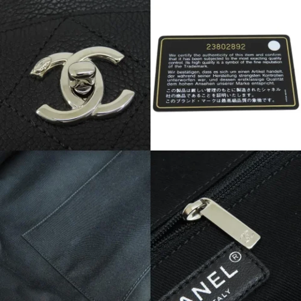 Chanel Vintage Pre-owned Leather totes Black Dames