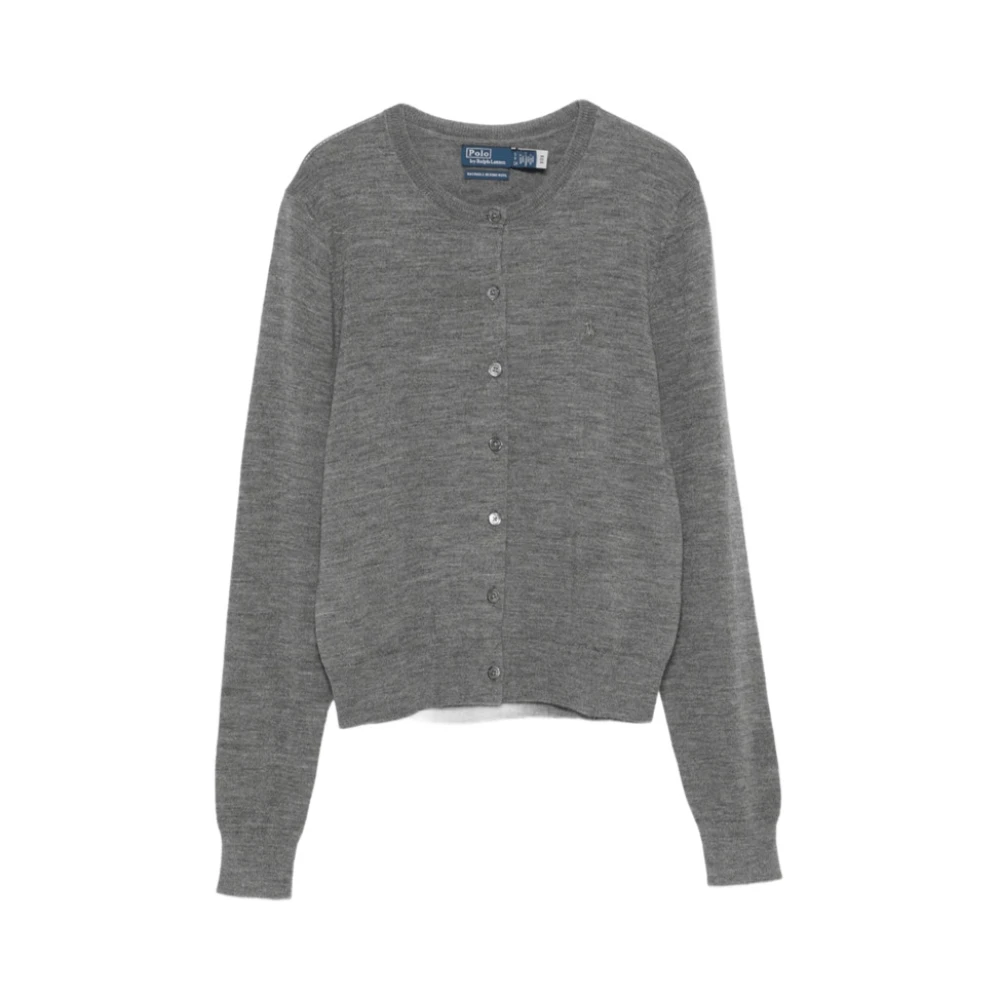 Ralph Lauren Donna Grigio Maglione Girocollo In Lana