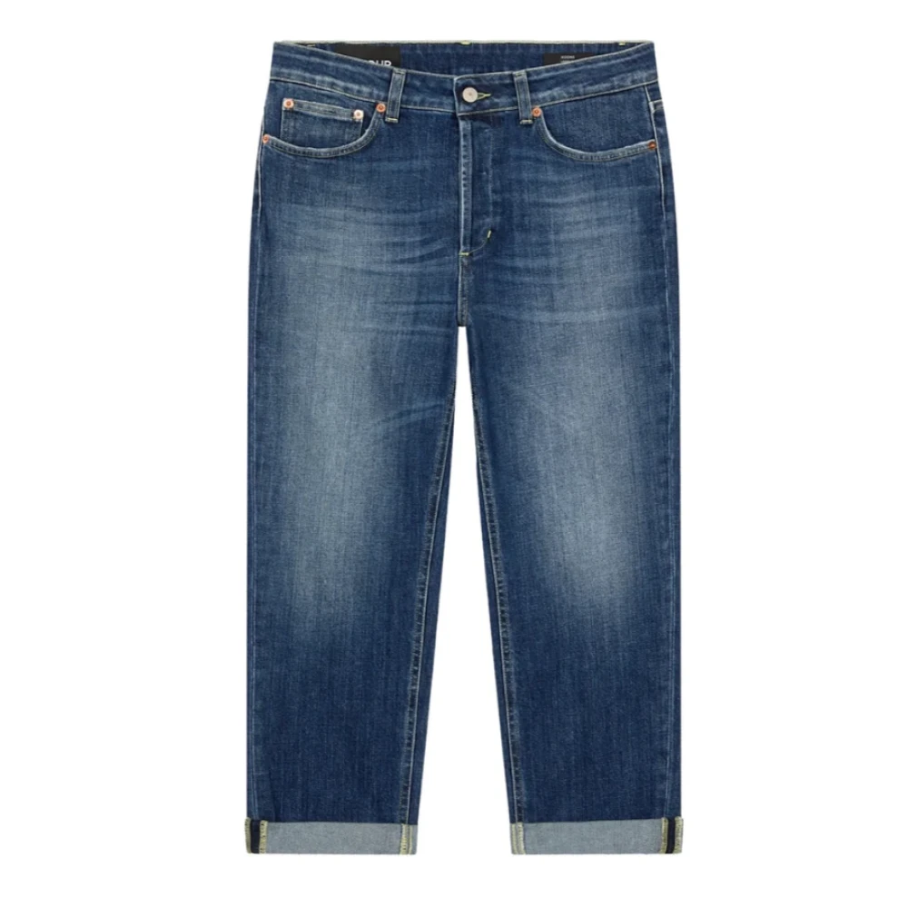 Dondup Blå Loose Fit Jeans Ankellängd Blue, Dam