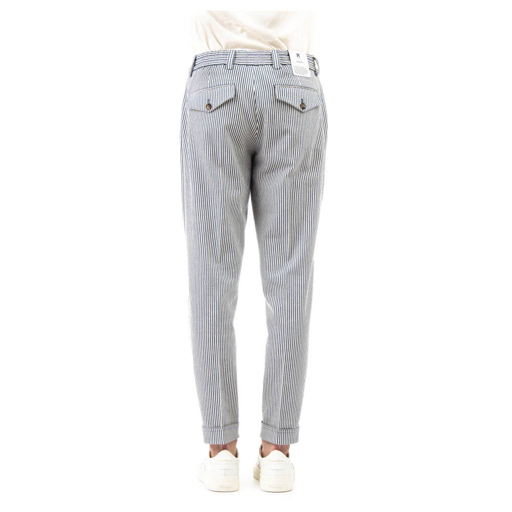 PT Torino Witte katoenen broek met relaxte pasvorm White Heren