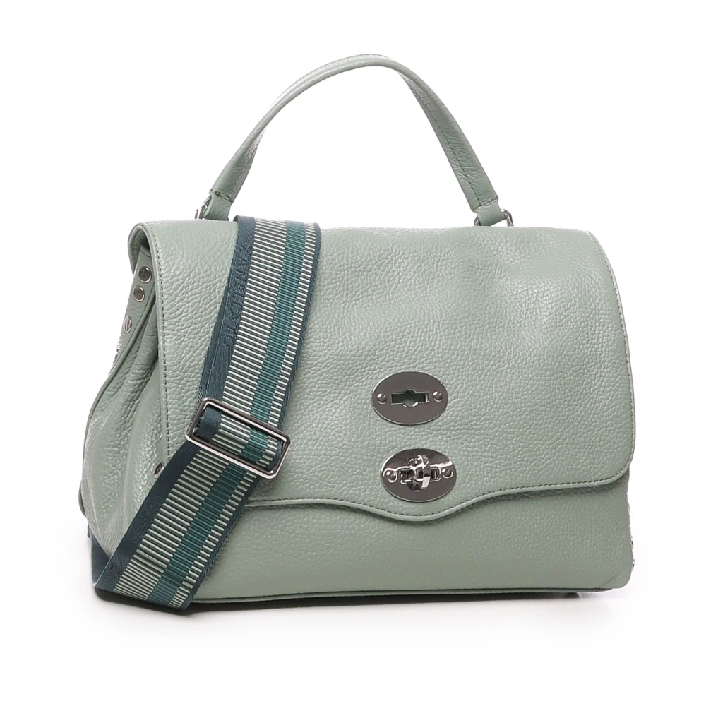 Zanellato Iconische dubbele sluiting salie leren tas Green Dames