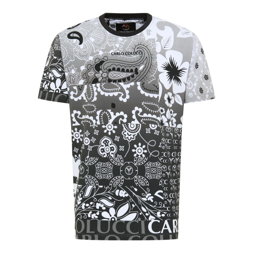 Carlo Colucci Men's Black T-Shirts, M, T-Shirt
