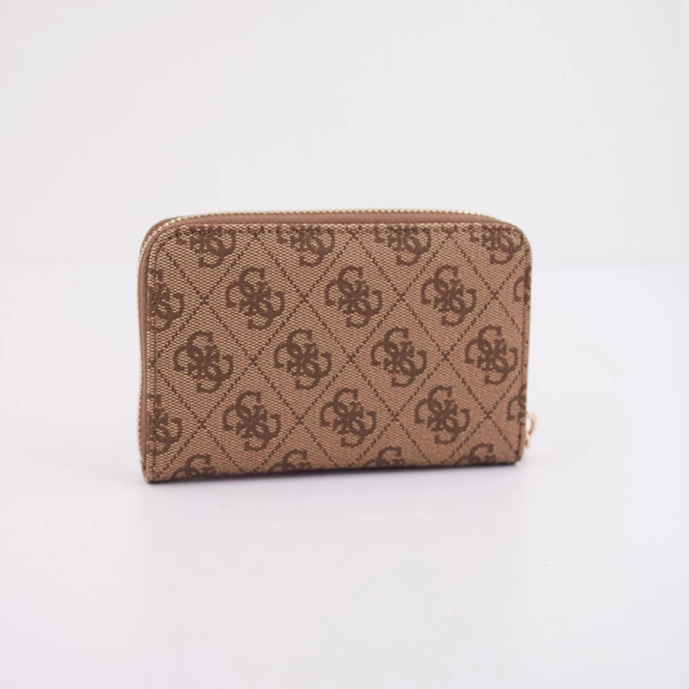 Guess Rits Portemonnees & Kaarthouders Laurel Stijl Brown Dames