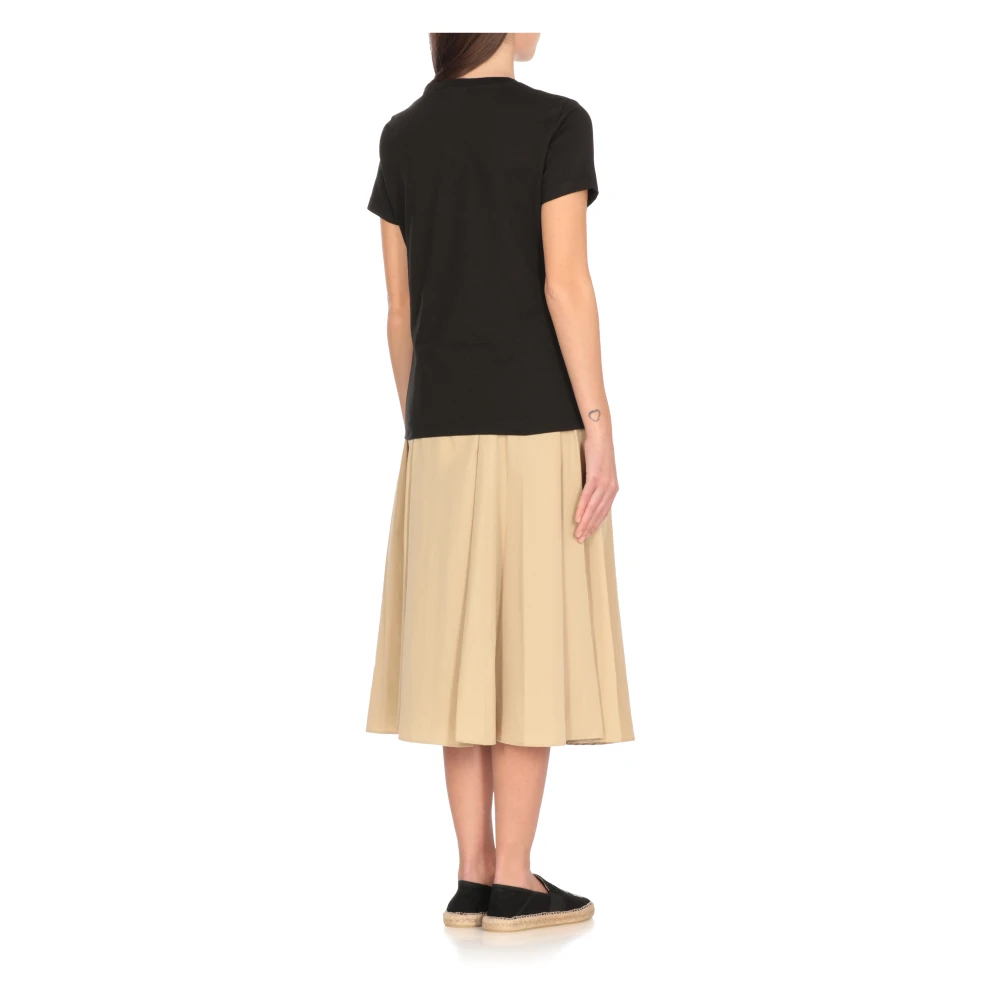 Kenzo Zwarte Bloemenpatch T-shirt Black Dames