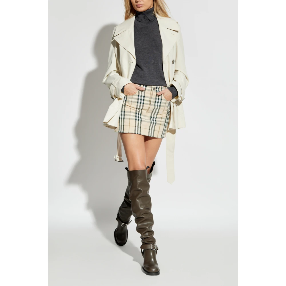Burberry Korte trenchcoat Beige Dames