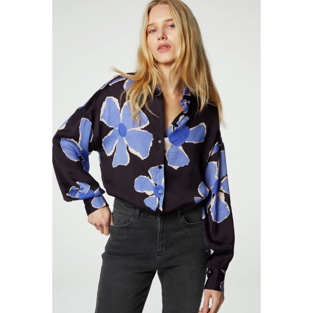 Fabienne Chapot Blouse met klieke kraag en ballonmouwen Multicolor Dames