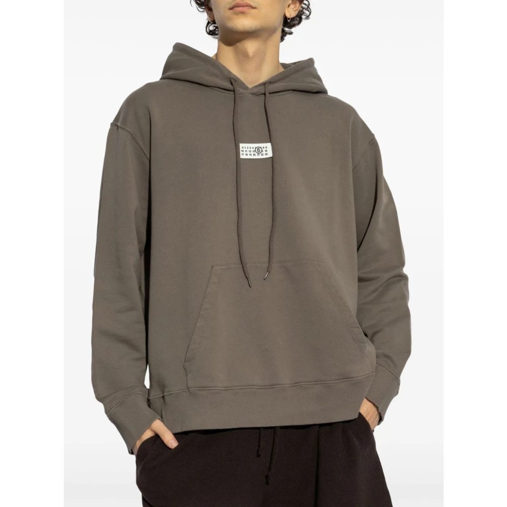 MM6 Maison Margiela Bruine Sweatshirt Ss25 Brown Heren