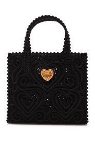 Dolce Gabbana Cordonetto haft haftowa bawełniana torba