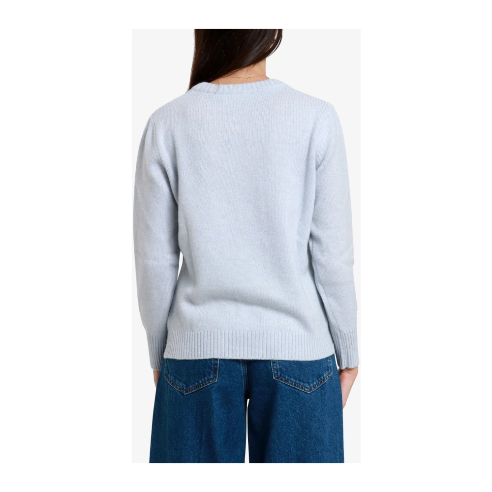 Gran Sasso Kasjmier Crew Neck Trui Lichtblauw Blue Dames