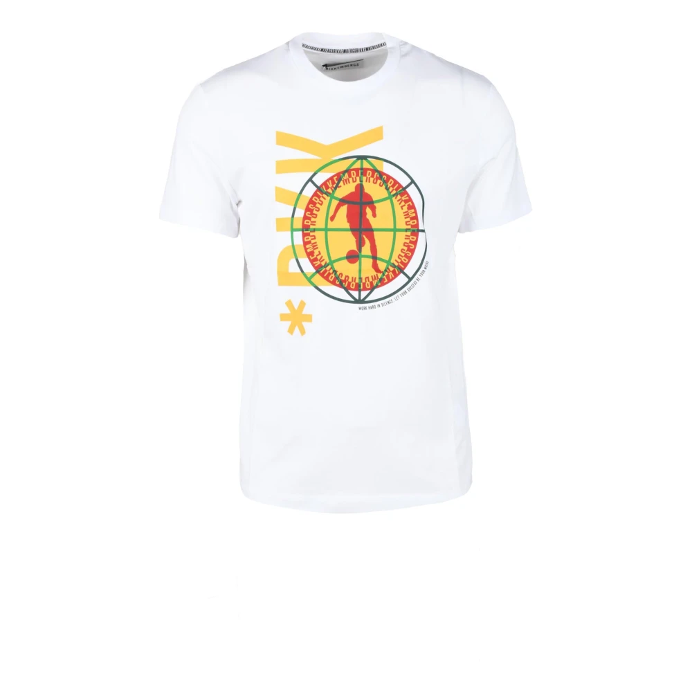 Bikkembergs Katoen Elastaan T-shirt White Heren
