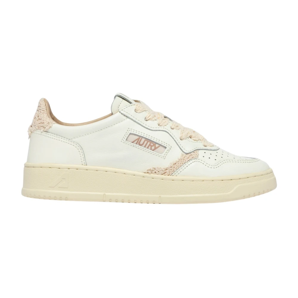 Autry Women's White Medalist Low Lea Macrame - Sneakers - 7 Uk - Shoes