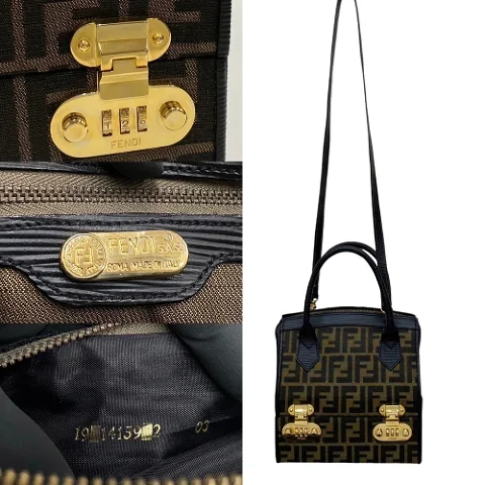 Fendi Vintage Pre-owned Canvas handbags Black Dames