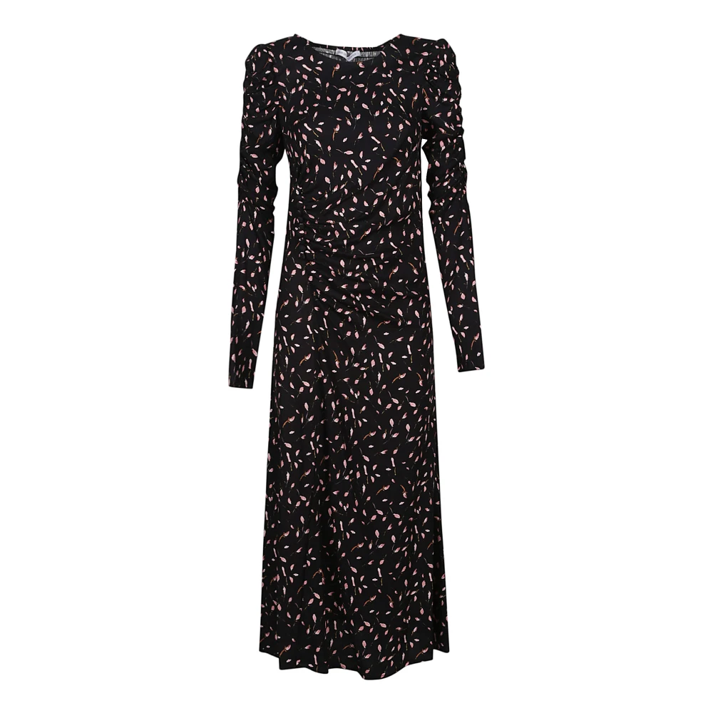Mar De Margaritas Elegante Ronde Hals Jurk Black Dames
