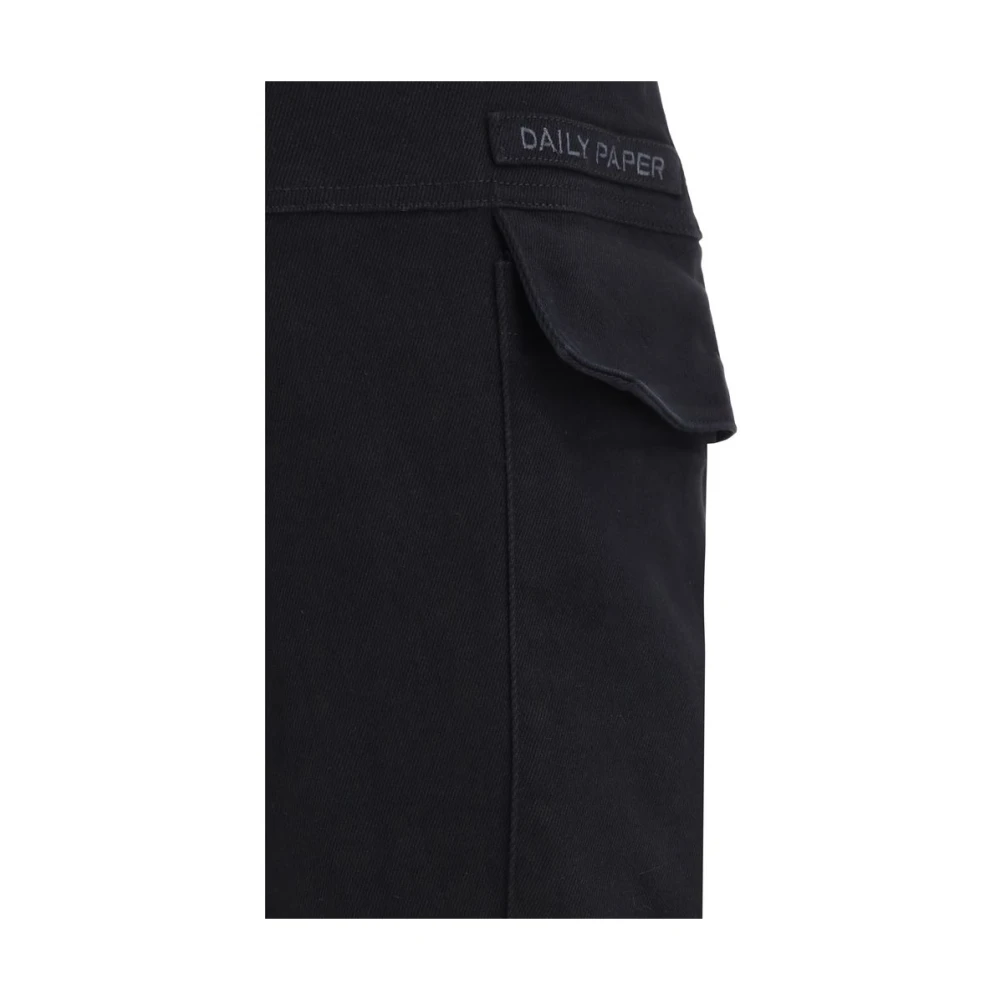 Daily Paper Cargo Broek met Zijzakken Black Heren