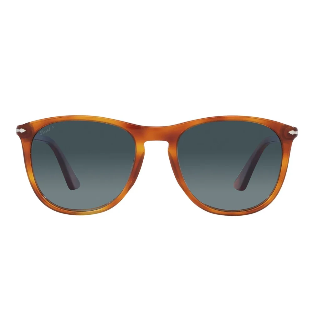 Persol Orange Vintage Pillow Sunglasses Blue Polarized - Unisex - Sunglasses - 55 Mm - Accessories