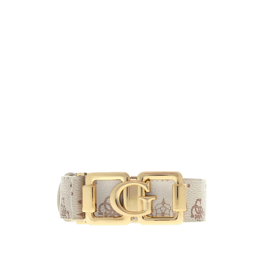 Guess Unisex Beige Logo Belt - Belts - L - Accessories
