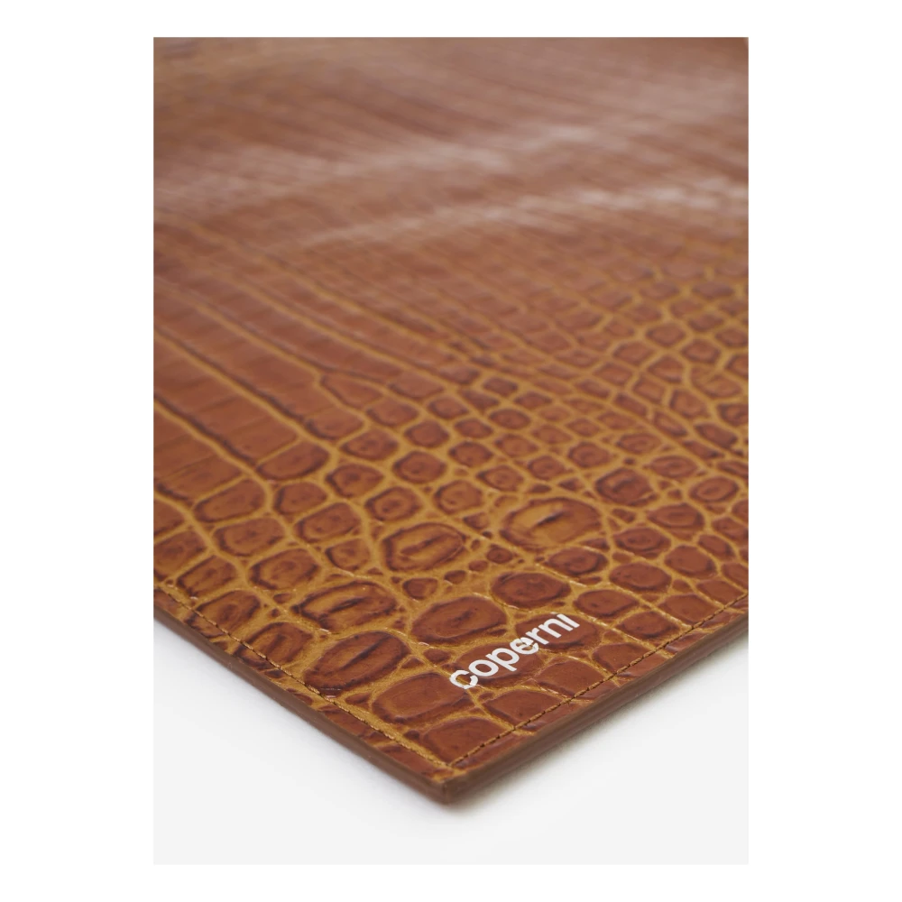 Coperni Croco Heart Bruin Leren Schoudertas Brown Dames