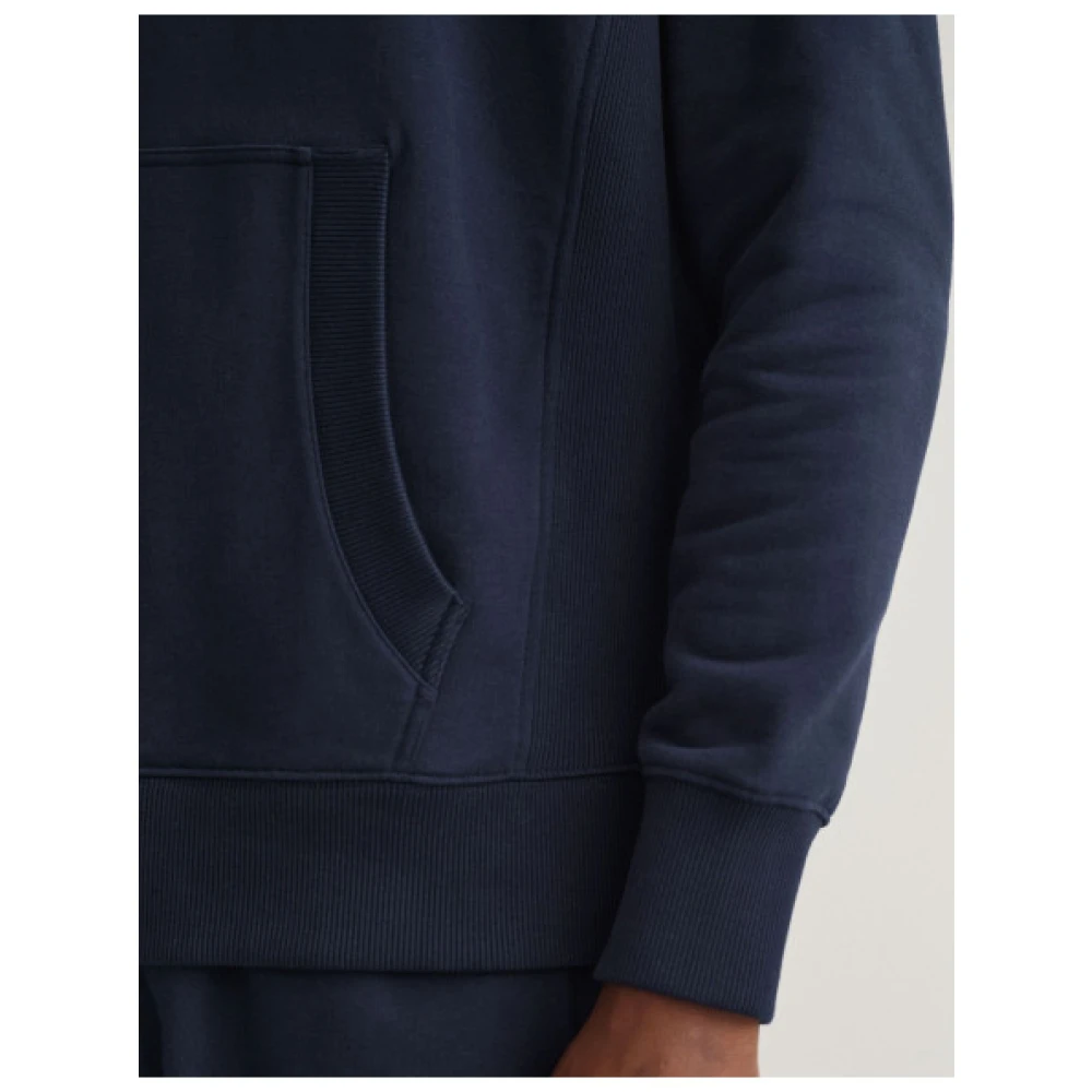 Gant Nachtblauwe Hoodie Blue Heren