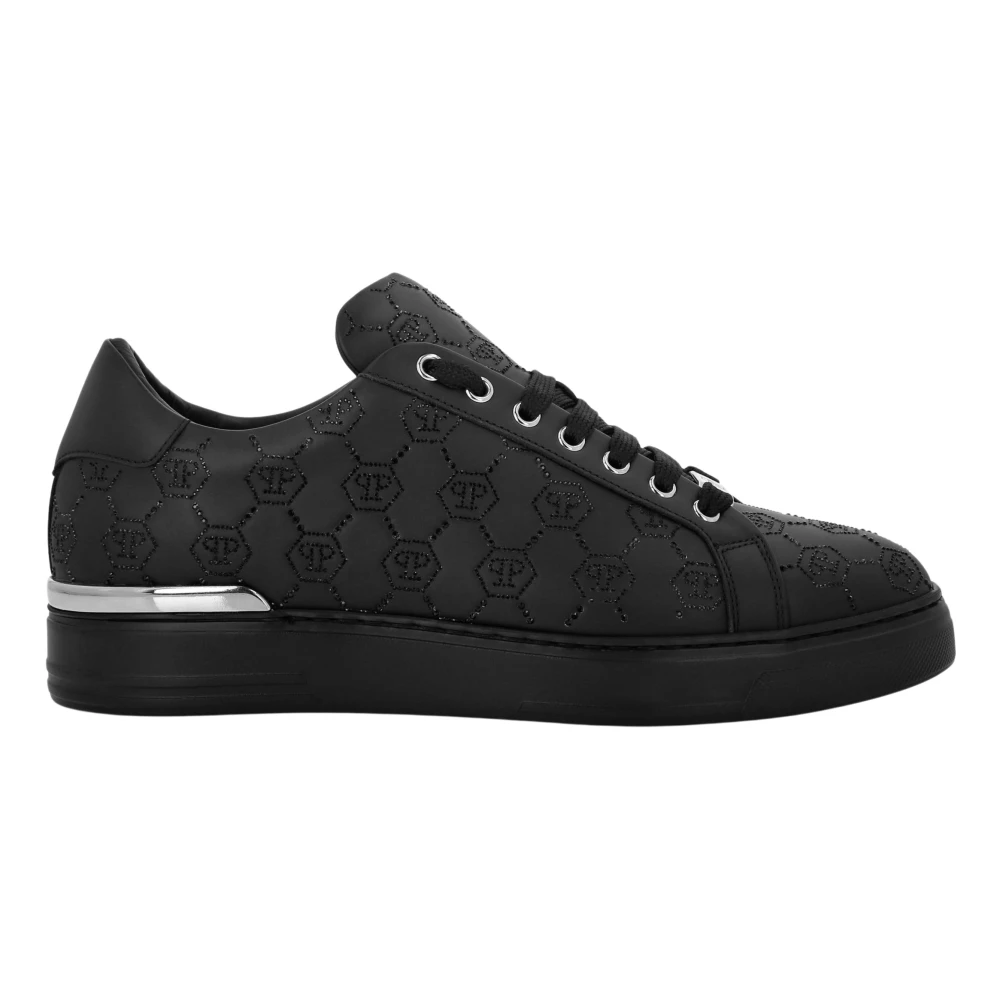 Philipp Plein Lo-Top Sneakers Monogram unisex Schoenen Zwart