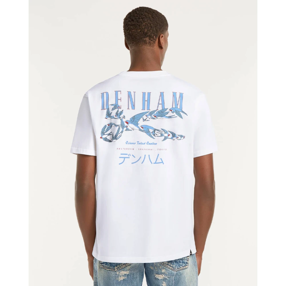 Denham The Jeanmaker Swallow Tee Korte Mouw T-shirt White Heren