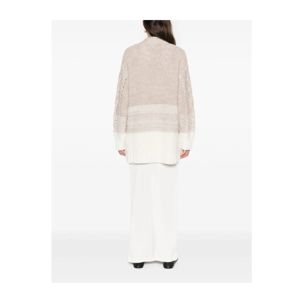 Liu Jo Chunky Cable Knit Trui Beige Dames