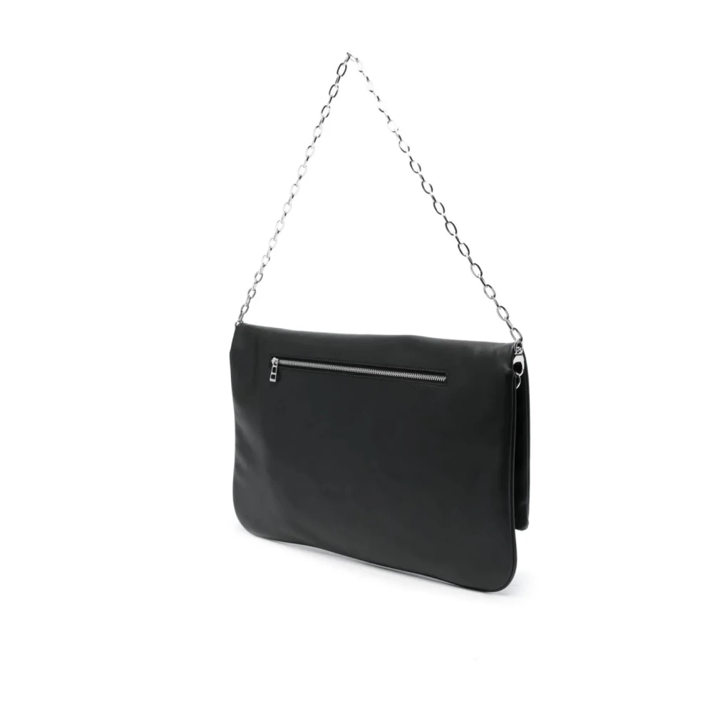 Zadig & Voltaire Zwarte Leren Clutch Tas Black Dames
