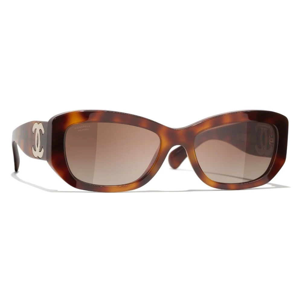 Chanel Women's Brown Rectangle Sunglasses - Sunglasses - 55 Mm - Accessories