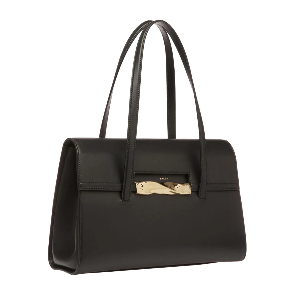 Bally Leren Schoudertas Black Dames