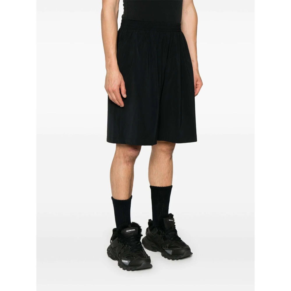 Balenciaga Zwarte Stretch Activewear Shorts Black Heren