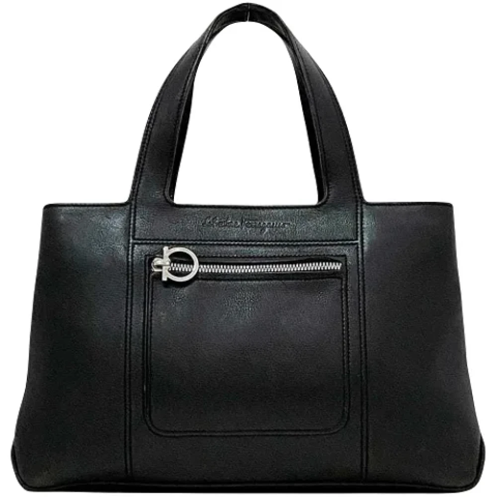Salvatore Ferragamo Pre-owned Leather handbags Black Dames