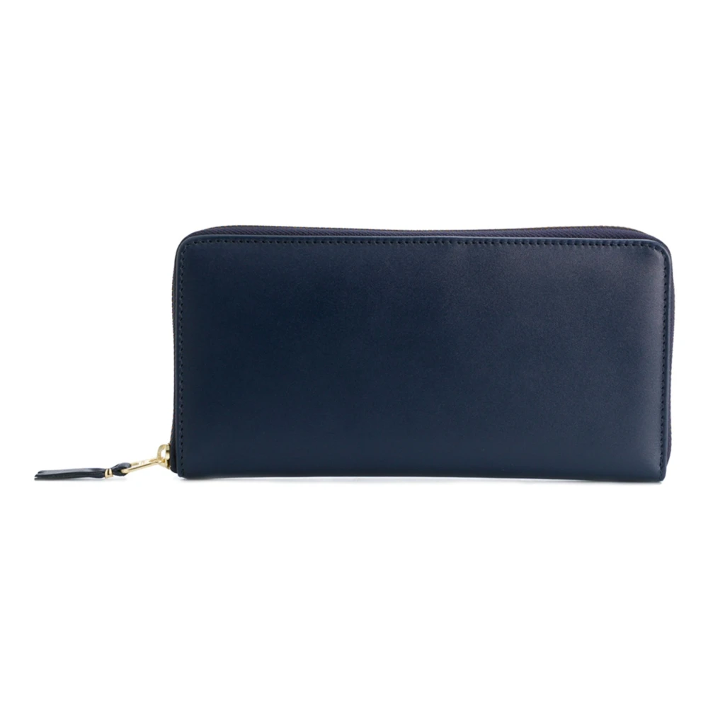 Comme des Garçons Navy Leren Portemonnee Blue Dames