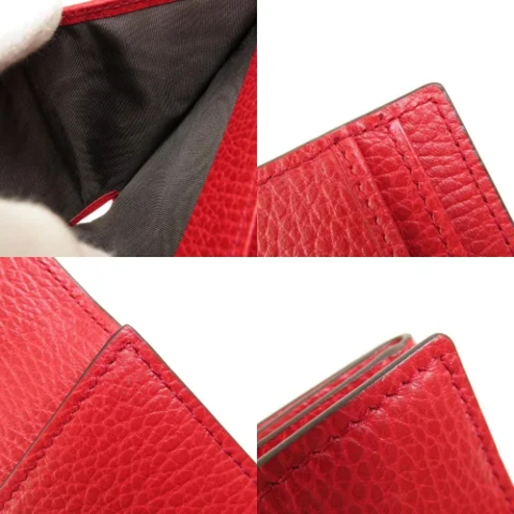 Gucci Vintage Pre-owned Leather wallets Red Dames
