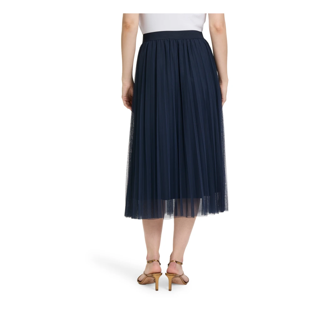 Betty & Co Midi rok met plooien Blue Dames