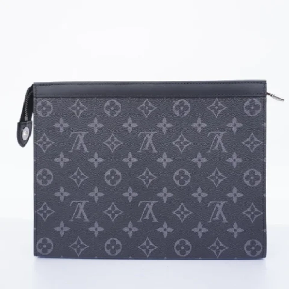Louis Vuitton Vintage Pre-owned Fabric clutches Black Heren