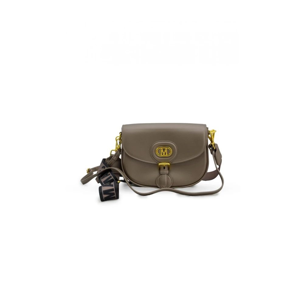 Marc Ellis Bronzen en Gouden PVC Schoudertas Brown Dames
