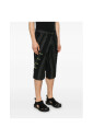 black-stripe-belted-shorts