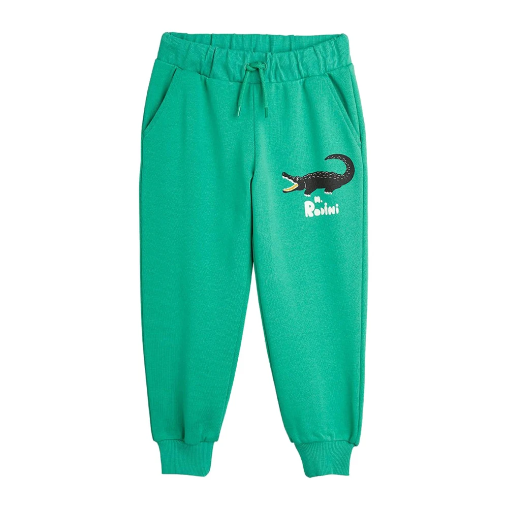 Mini Rodini Boys Green Joggers - Sweatpants - 4 Y - Kids