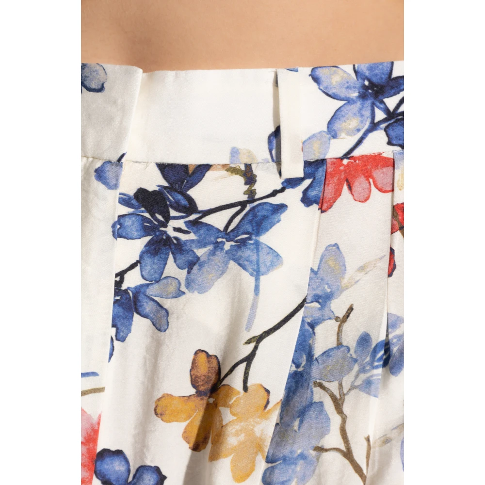 Munthe Bloemenpatroon broek Faicus Beige Dames